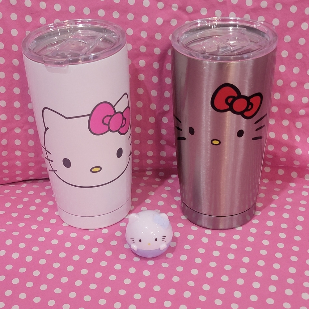 BRAND NEW Hello Kitty set of 2 tumblers - metal
